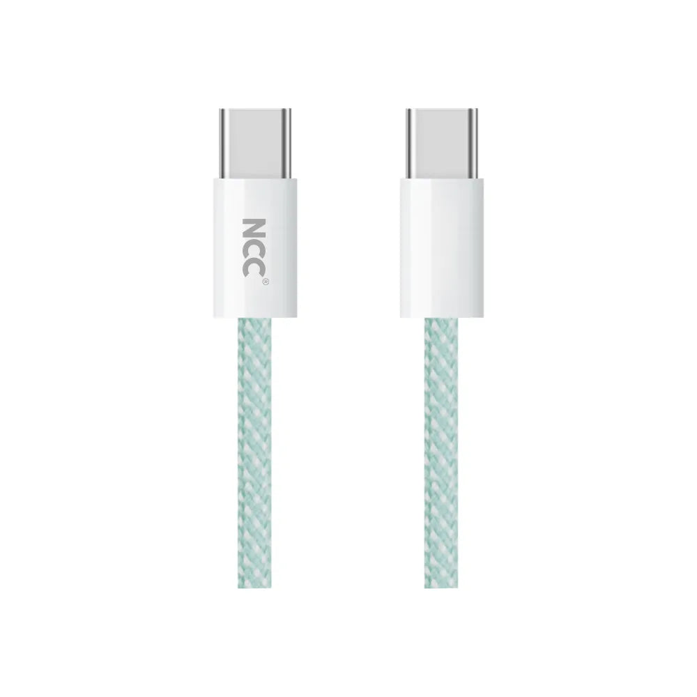 NCC D118CC Macaroon USB-C To USB-C 60W 1.2M Charging Cable - Green