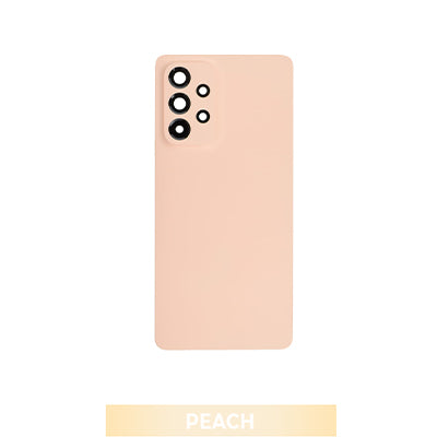 Samsung A53 5G/536 Back Glass With Camera Lens And Adhesive - Peach