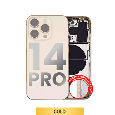 iPhone 14 Pro Back Housing With Small Parts - Gold