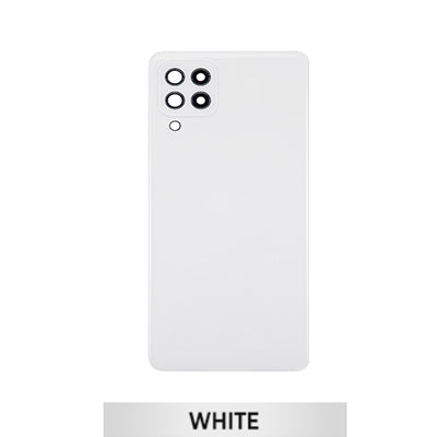 Samsung A22/A225 4G Back Glass With Camera Lens And Adhesive - White