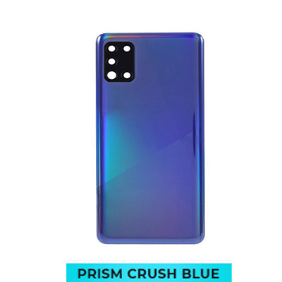 Samsung A31/A315 Back Glass With Camera Lens And Adhesive - Prism Crush Blue