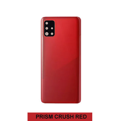Samsung A51 4G/A515 Back Glass With Camera Lens And Adhesive - Prism Crush Red