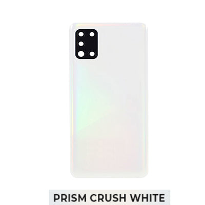 Samsung A31/A315 Back Glass With Camera Lens And Adhesive - Prism Crush White
