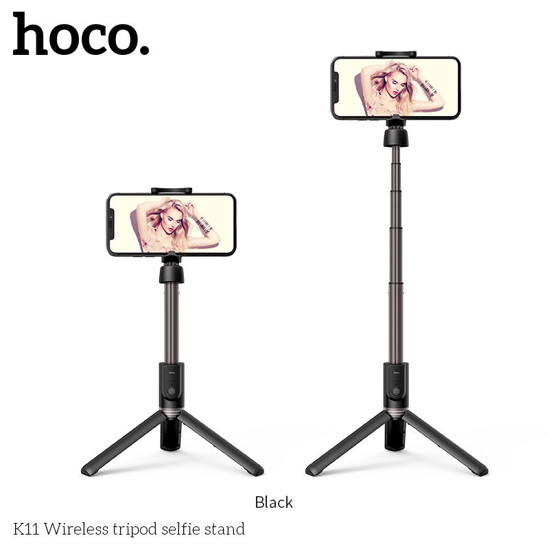 K11 Wireless Tripod Selfie Stick Stand Aluminum Alloy 68CM