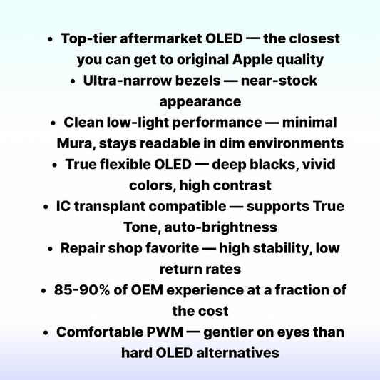 HX iPhone 14 Pro Soft Oled 120HZ Aftermarket Assembly
