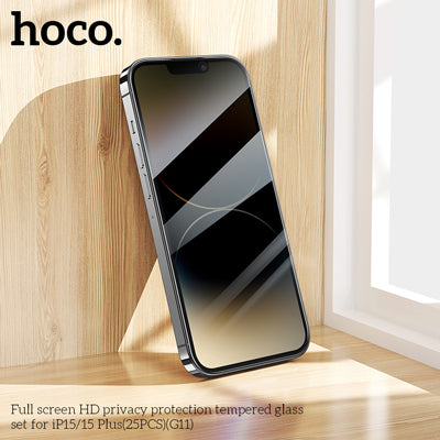Hoco G11 Full Screen HD Privacy Protection Tempered Glass Screen Protector for iP14 Pro Max/15 Plus