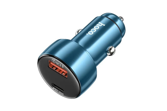HOCO Z50 Leader 48W dual-port PD30W+QC3.0 car charger with digital display