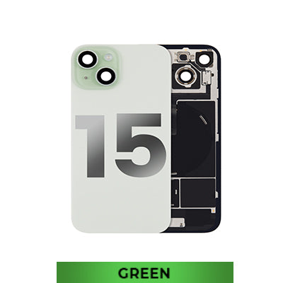 Iphone 15 Back Glass With Camera Lens + Magnet + Wireless Flex Charger OEM Green