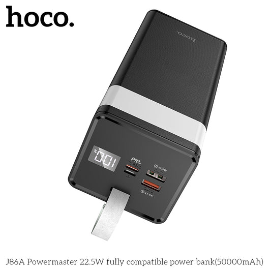 J86A Powermaster 22.5W fully compatible power bank(50000mAh) - Black