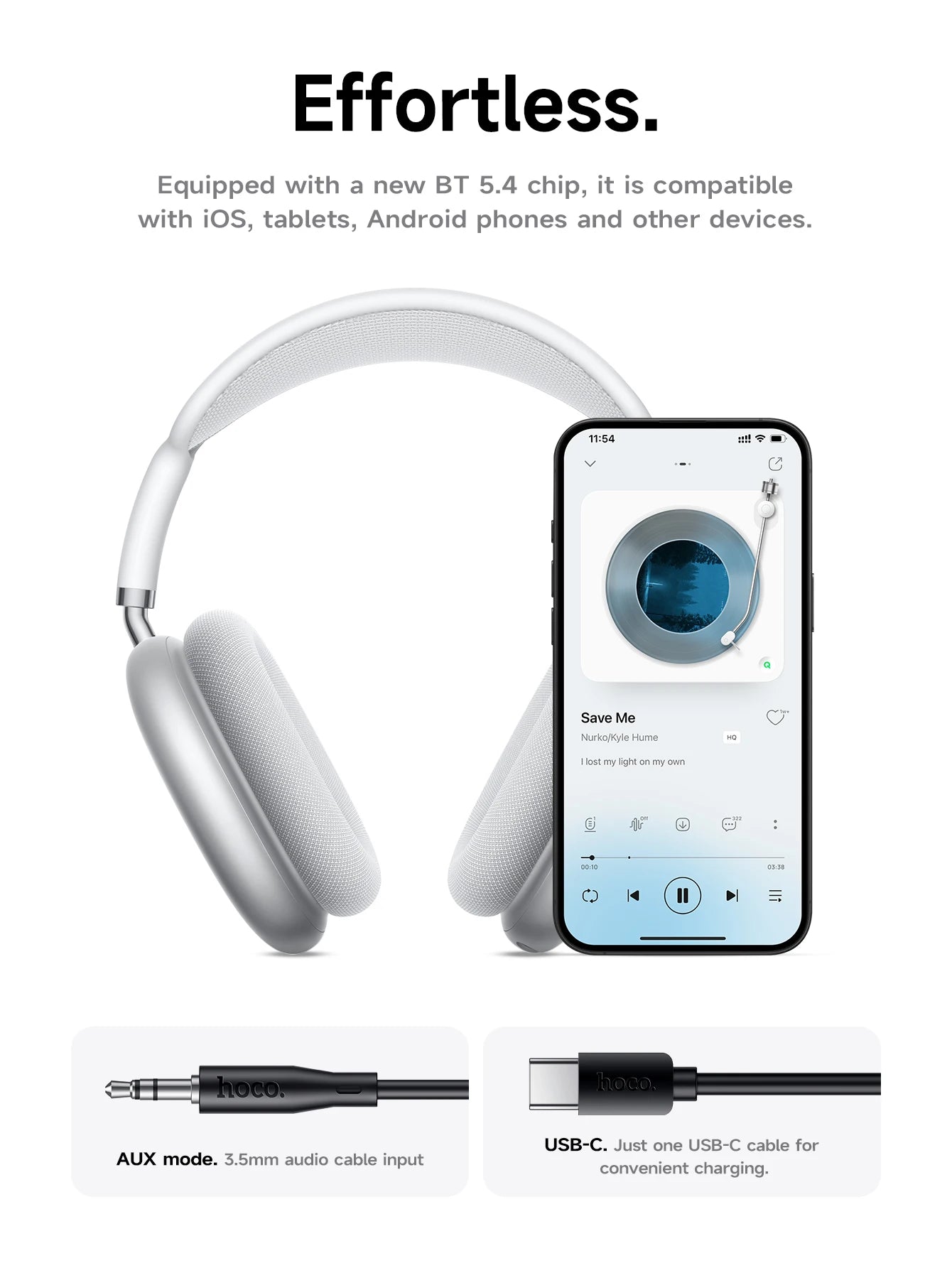 W65 Plus Happy ANC BT headphones Deep Space blue