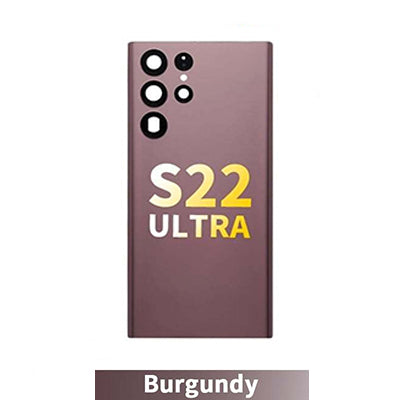 Samsung Galaxy S22 Ultra Back Glass Replacement - Burgundy back glass replacement part