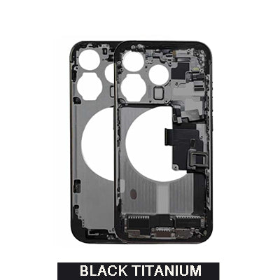 iPhone 15 Pro Pull Mid Frame Housing With Small Parts - Black Titanium