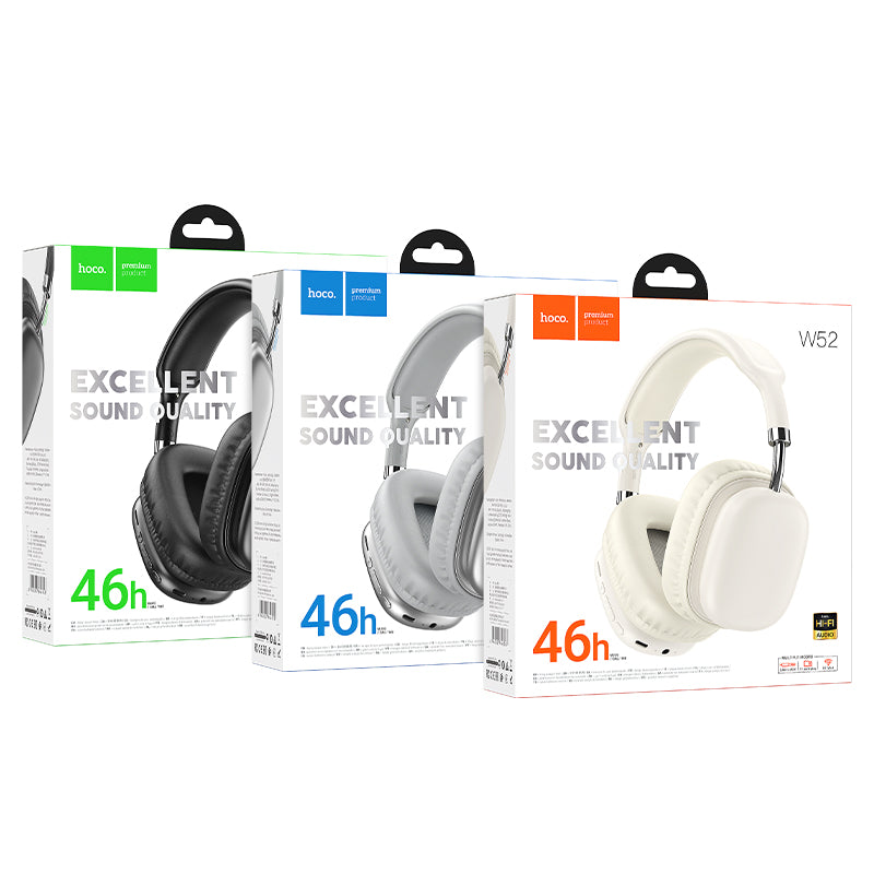 W52 Wonderful BT headphones milky white
