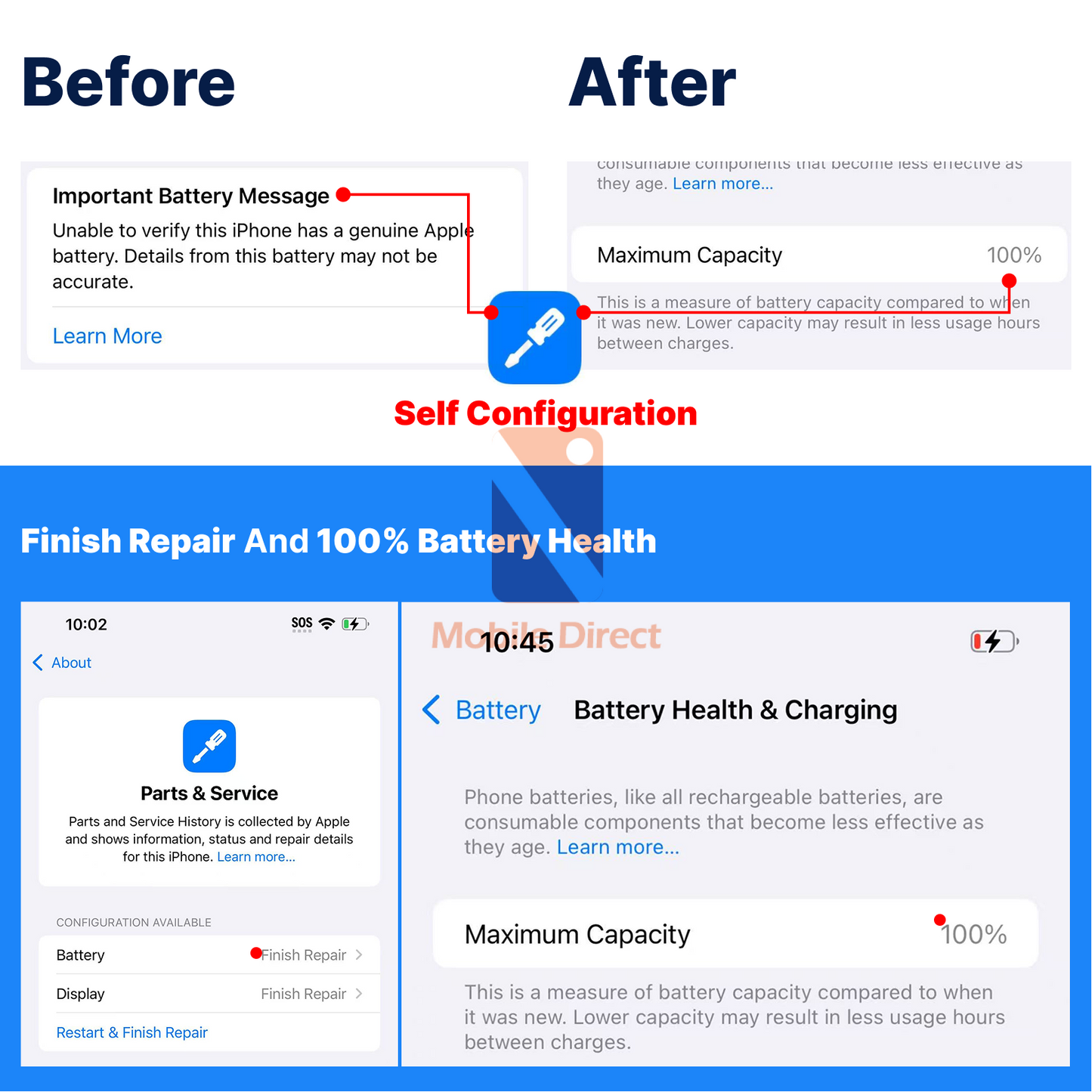 iPhone 13 Pro Replacement Battery - Self Configuration replacement battery repair part