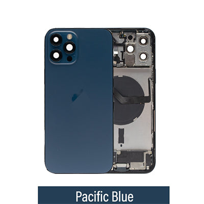iPhone 12 Pro Max Back Housing With Small Parts - Blue