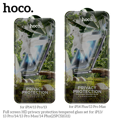 Hoco G11 Full Screen HD Privacy Protection Tempered Glass Screen Protector for iP14/13/13Pro