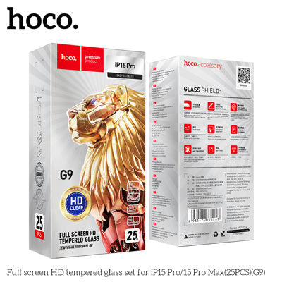 HOCO G9 Full Screen HD Tempered Glass Screen Protector For iP15Pro