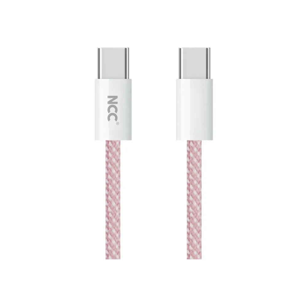 NCC D118CC Macaroon USB-C To USB-C 60W 1.2M Charging Cable - Pink