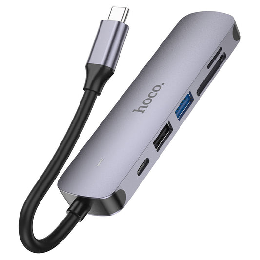 HOCO HB28 Type-C multi-function converter(HDTV+USB3.0+USB2.0+SD+TF+PD)
