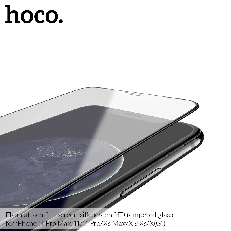 HOCO G1 Full Silk Screen HD Tempered Glass Anti-fingerprint For iPhone X/Xs/11Pro