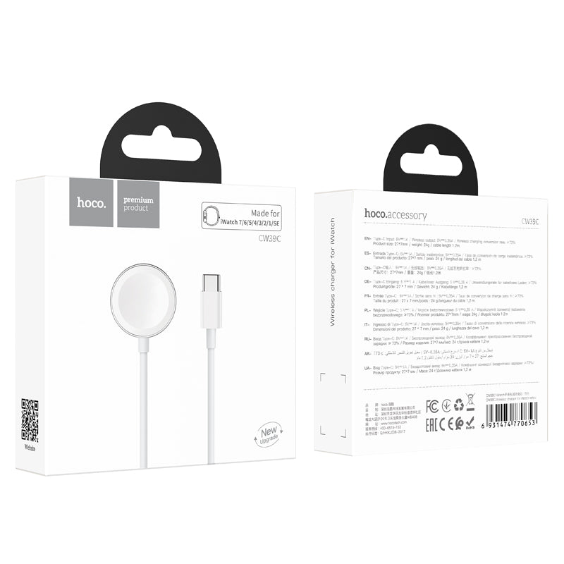 Hoco CW39C Type-C Wireless charger for iWatch wholesale mobile accessory
