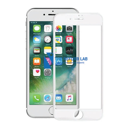 3D Full Coverage Tempered GLASS Screen Protector for iPhone 7/8 Plus White - 15 Pack