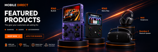 R36S Retro Max and R36S BLACK handheld game consoles