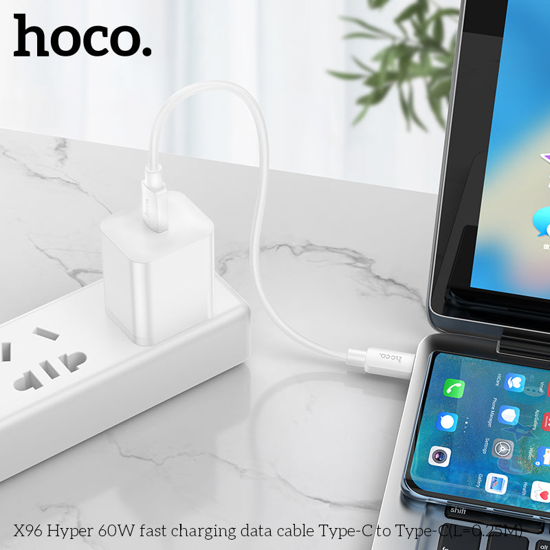X96 Hyper 60W fast charging data cable Type-C to Type-C(L=0.25M)