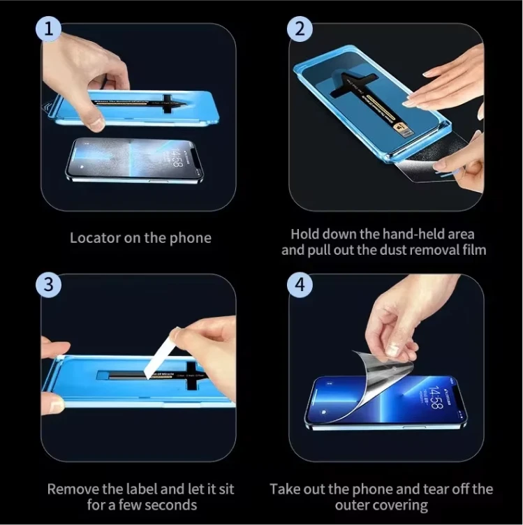 G15 Dust Free Full Cover Tempered Glass - iP13/13Pro/14