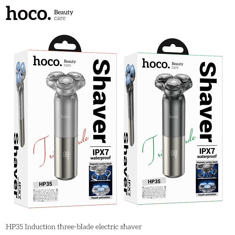 Hoco HP35 Induction three-blade electric shaver - Grey