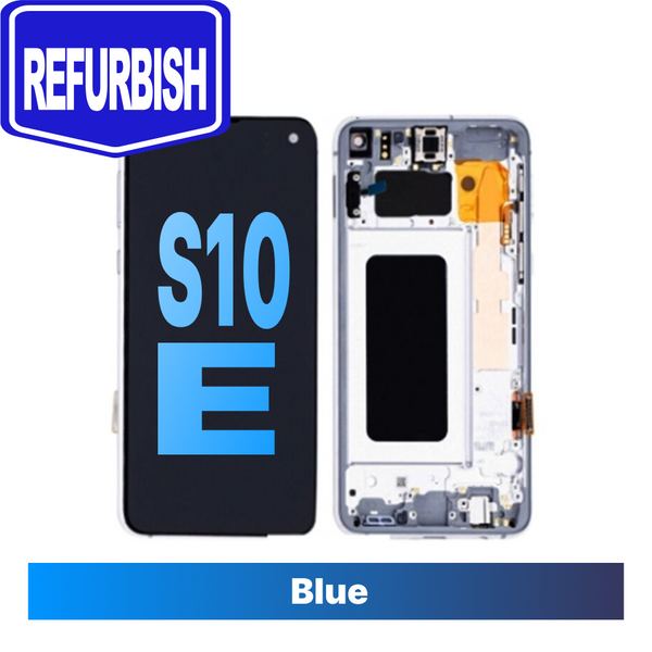 Samsung Galaxy S10E Compatible Amoled Assembly with Frame Refurbished - BLUE
