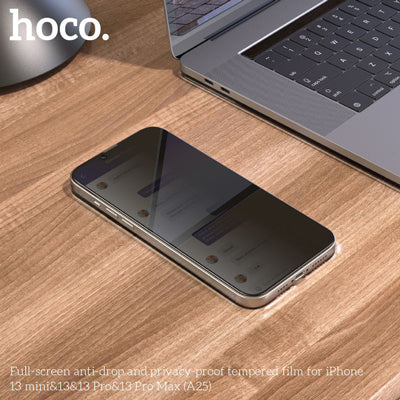 HOCO A25 Full screen anti-Drop and privacy proof tempered glass Screen Protector For iPhone14/13/13Pro