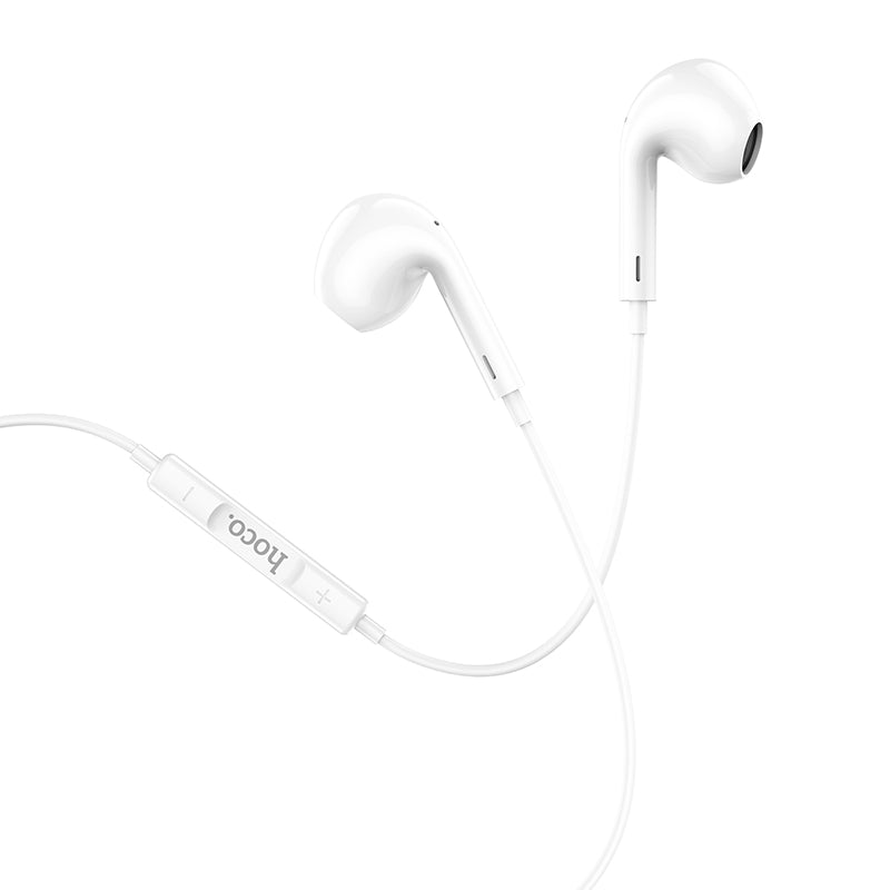 M1 Max crystal earphones for iP with mic - White