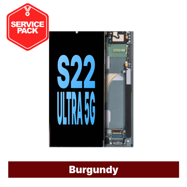 Samsung Galaxy S22 Ultra Service Pack Screen - Burgundy