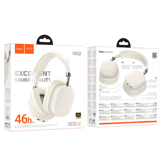 W52 Wonderful BT headphones milky white