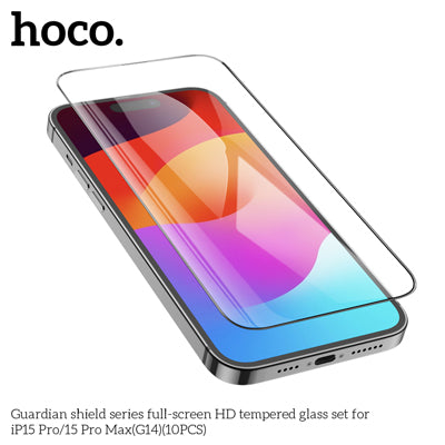Hoco G14 Guardian Shield Series Full-screen HD Tempered Glass Screen Protector- iP15 Pro Max