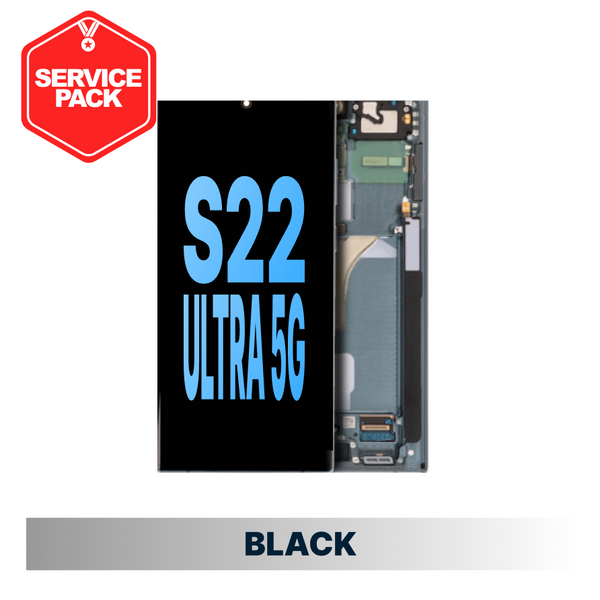 Samsung Galaxy S22 Ultra Service Pack Screen - Black