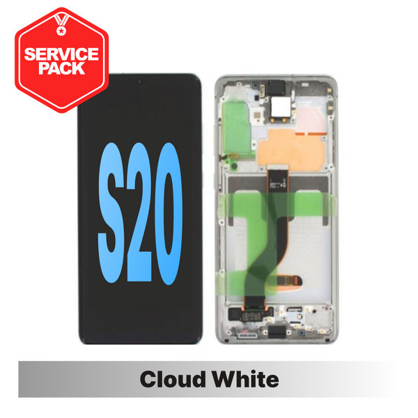 Samsung Galaxy S20 Service Pack Screen - Cloud White