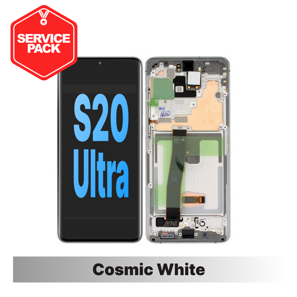 Samsung Galaxy S20 Ultra Service Pack Screen - Cosmic White