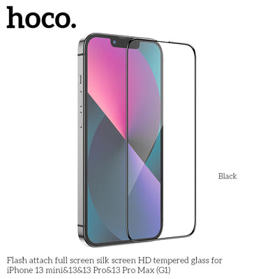 HOCO G1 Full Silk Screen HD Tempered Glass Anti-fingerprint Screen Protector For iPhone14/13/13Pro
