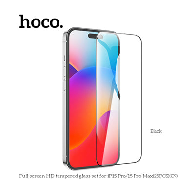 HOCO G9 Full Screen HD Tempered Glass Screen Protector For iP15 Pro Max