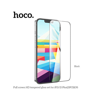 HOCO G9 Full Screen HD Tempered Glass Protector For 14 Pro Max/15 Plus/16 Plus