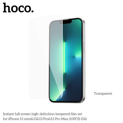 HOCO G6 Instant Full screen high definition tempered glass Screen Protector for iPhone14/13/13Pro 10 PACKS