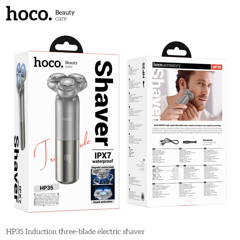 Hoco HP35 Induction three-blade electric shaver - Black