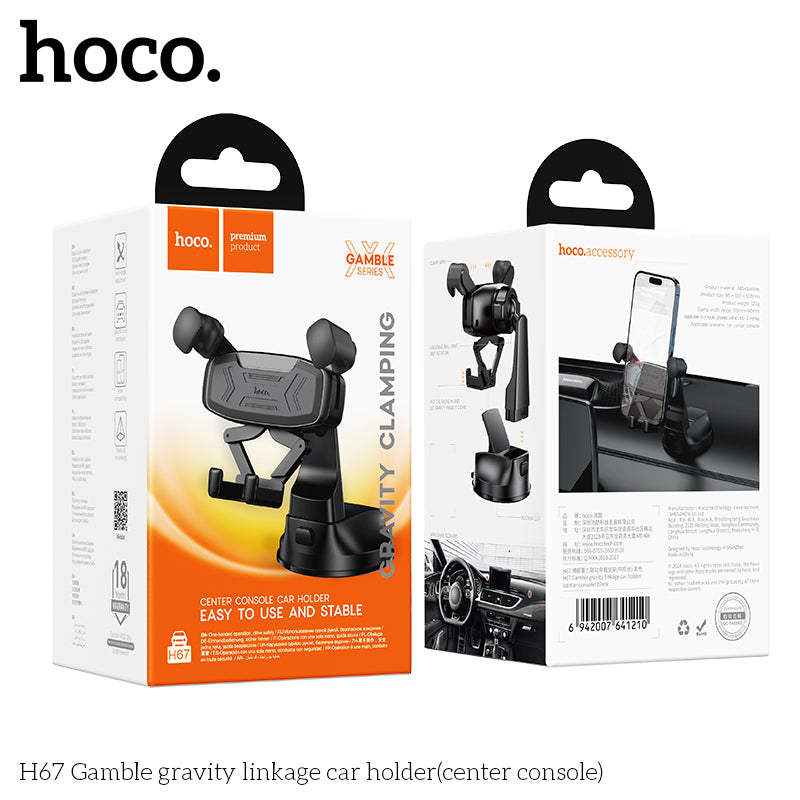 HOCO H67 Gamble gravity linkage car holder(center console)