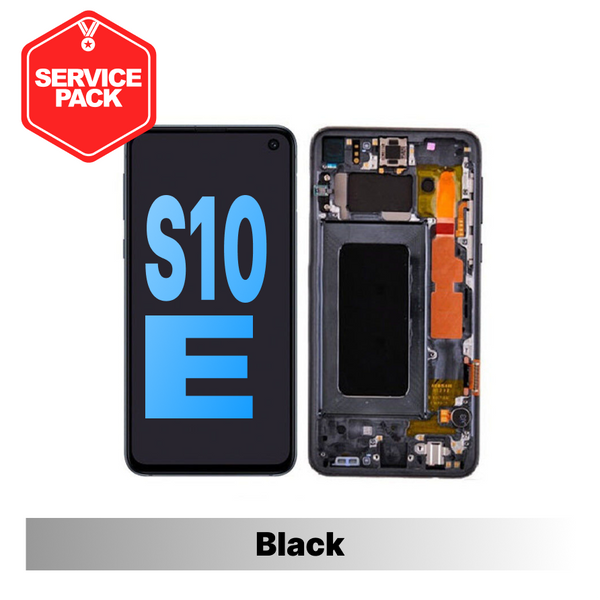 Samsung Galaxy S10E Genuine Original Service Pack with Frame Amoled Assembly - Prism/Ceramic Black