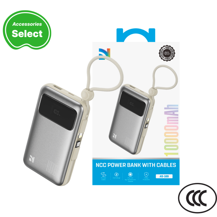 NCC Power Bank AS-169 10000mAh 22.5W Own Line Light Grey-10000mAh Certified