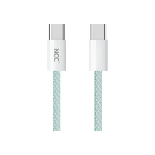 NCC D118CC Macaroon USB-C To USB-C 60W 1.2M Charging Cable - Green