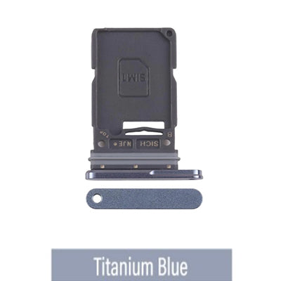 Single SIM Card Tray for Samsung Galaxy S24 Ultra-Titanium Blue-OEM