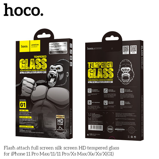 HOCO G1 Full Silk Screen HD Tempered Glass Anti-fingerprint For iPhone Xr/11